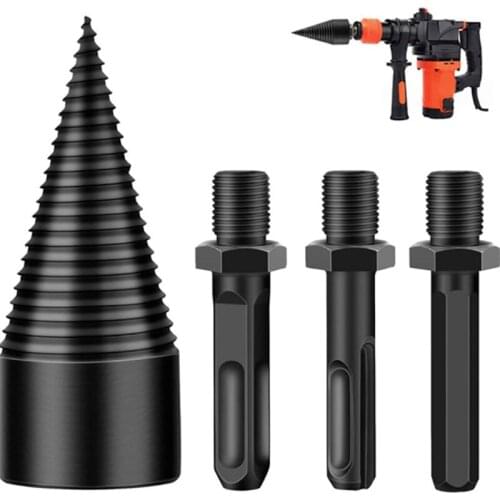 2020 new sale Firewood Splitter Machine Drill Wood Cone Reamer Punch Driver Drill Bit Split Drilling Tools