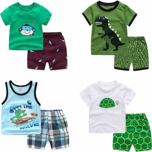 New Dinosaur Boys Pajamas Sets Childrens Pyjama Girls Sleepwear Suit Telescope Kids Pjamas Home Wear Costumes Nightgown H031