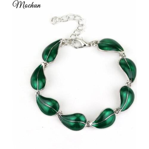MQCHUN Elven Leaf Charm Bracelet Desolation of Smaug Green