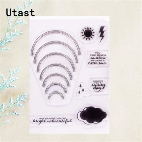 Weather Rainbow Clear Silicone Stamps /Transparent Rubber Stamp for DIY Scrapbooking /Photo Album Decorative Craft Making