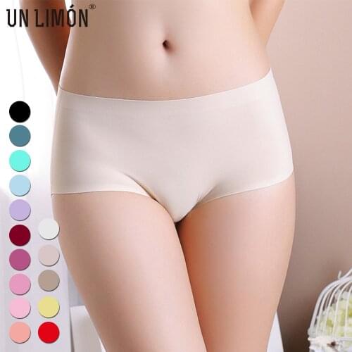 Seamless Panties Icesilk Mid-Waist Underware Women Comfortable Panty One Piece Free Shipping Briefs