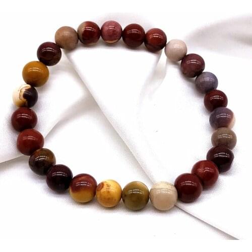 18.5 cm Bracelet Elastic Women Nature Really Stone 8 mm Opal Rose Quartzs Agates Tiger eyes Moss Agates Wen Jewelry girls Gift