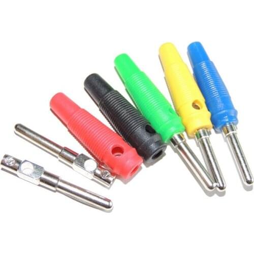 10 pcs high quality 5 Color Banana Plug connector