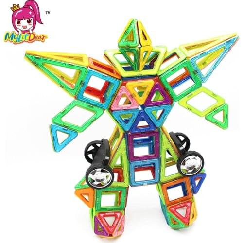MylitDear 114PCS Big Size Magnetic Designer Building Blocks Model Building Toy Brick Enlighten Bricks Magnetic Toys for Children