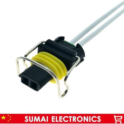 2 Pin Engine cylinder head valve chamber plug with cable,Injector sensor plug for Excavator Carter CAT330D 336D C7 C9 etc