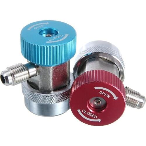 2pcs R134A Car Auto Truck Air Conditioning A/C High Low Side Professional Quick Coupler 1/4" Accessories Parts Tool