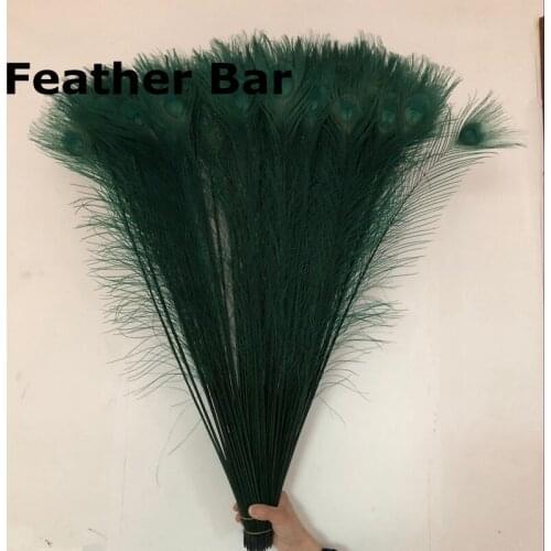2018 New Coming! 1000pcs Jasper color Dyed high quality peacock tails Feathers 25cm to 100cm long peacock eyes plumes for crafts