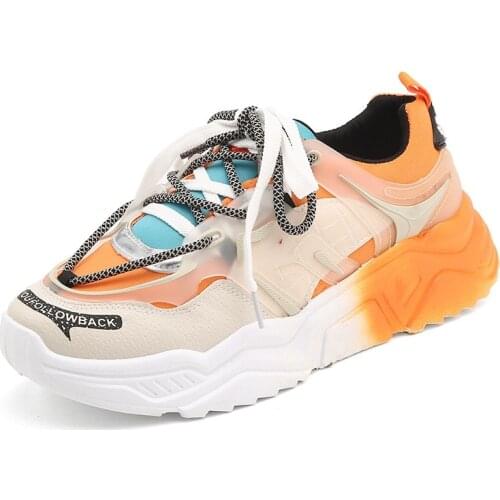 2021 New Fashion Summer Sports Shoes Color Matching Casual Breathable Thick-soled Non-slip Low-top Round Toe Mens Shoes