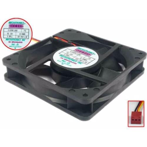 MECHATRONICS E1225E12B2 DC 12V 0.580A 120x120x25mm 3-wire Server Cooling Fan