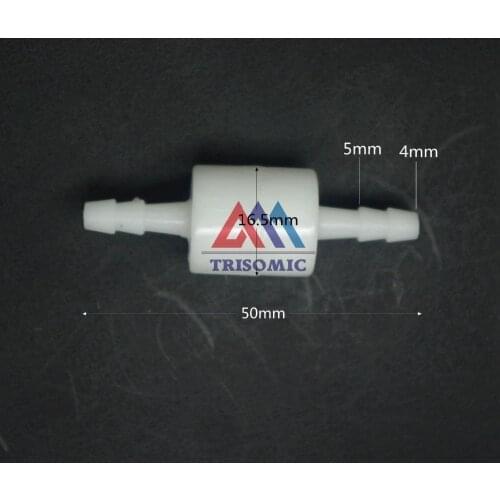 4mm One Way Valve Material POM Non-Return Valve Check valve pressure 0.04MPA-1.0MPA white type acid and alkali resistant