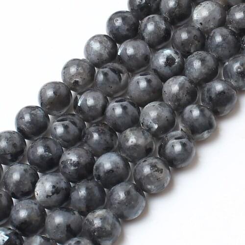 4 6 8 10 12mm Natural Stone Beads Labradorite Larvikite Round Loose Beads For Jewelry Making Diy Handmade Bracelet Accessories