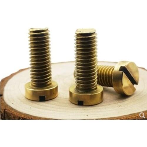 500pcs DIN84 M2*4/5/6/8/10 Brass Slotted cheese head screws