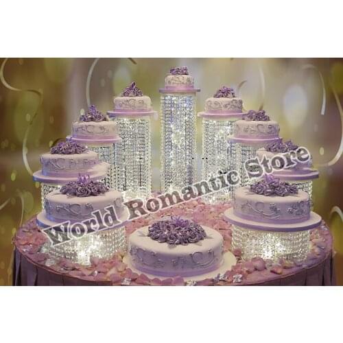9pcs/lot acrylic cake stand Table Centerpiece wedding cake display cupcake holder Party Props