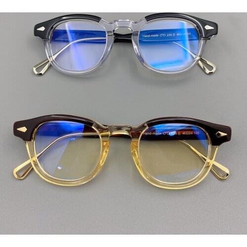 Acetate Square Glasses Frame Men Women Vintage Transparent Clear Glasses Optical Myopia Prescription Eyeglasses Frames Eyewear