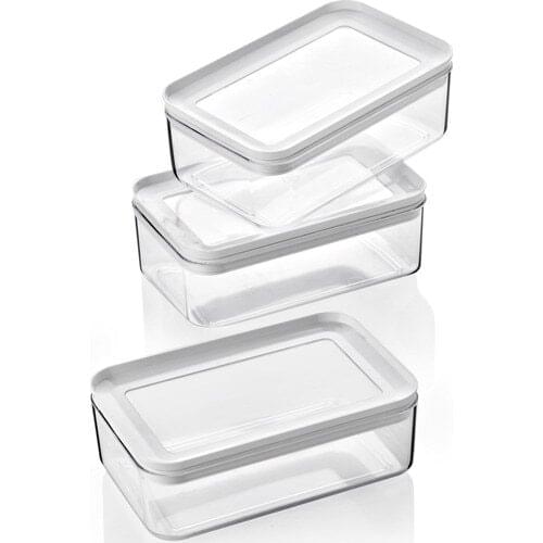 Queens Kitchen 3 Pcs 750ML Acrylic Storage Container