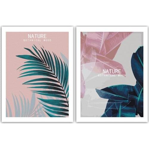 Watercolor Plants Leaf Poster Nordic Style Print Scandinavian Wall Art Painting Decoration Pictures Minimalist Home Decor