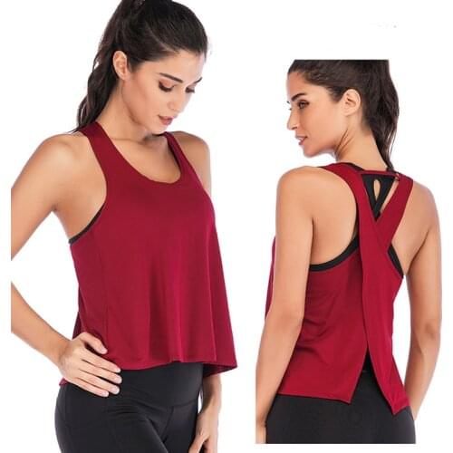 Seamless Yoga Shirts Both Wear Sports Crop Top Workout Women Sleeveless Backless Gym Tops Athletic Fitness Vest Active Wear