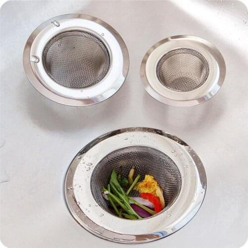2Size Stainless Steel Bathtub Hair Catcher Stopper Shower Drain Hole Filter Trap Kitchen Metal Sink Strainer Filter Screen