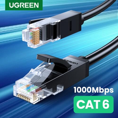 UGREEN Ethernet Cable 1000Mbps Cat 6 Network Lan Cord UTP Gigabit Networking Wire For Laptop Router RJ45 CAT6 Ethernet Cable