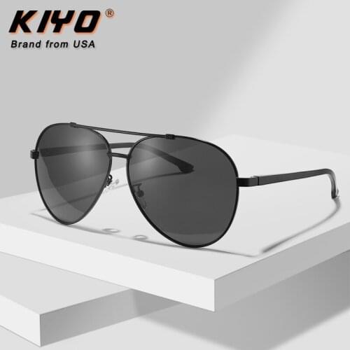 KIYO Brand 2020 New Men Oval Polarized Sunglasses Aluminum and Magnesium Classic Sun Glasses UV400 Driving Eyewear 2860
