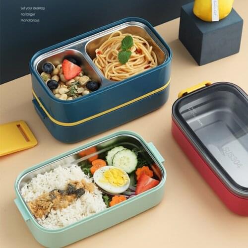 Stainless Steel bento box japanese style Microwave kids lunch box for School Breakfast boxes Food Storage Keep Warm Containers