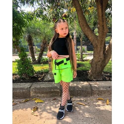 Summer Kids Toddler Baby Girls Clothes Sets Black Vest Crop Top Casual Sunsuit Outfit Shorts With Belt Children Track Suits
