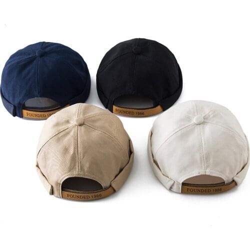 2019 Fashion Skullcap Hat for Women Men Retro Cotton Retro Skullcap Bonnet Street Hip Hop Skullcap Korean Bun Beanie Men Hip Hop
