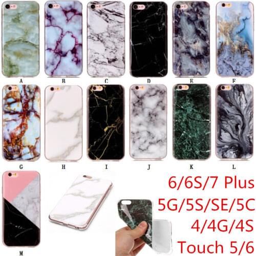 Fashion Marble Phone Cases For iphone 4 4S 5 5C SE 6 6S 7 8 Plus Case For ipod Touch 5/6 Coque Soft Silicone Back Cover ix Funda