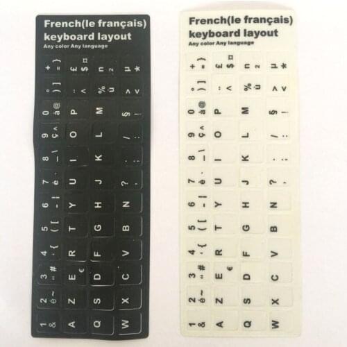 Franch Language French Keyboard Sticker Layout Button Letters Durable Alphabet for Universal Computer Keyboard Protective Film