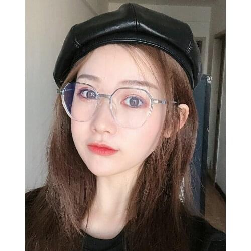 Computer Glasses Men Spectacle Frames Anti Blue Light Goggles Anti Glare Eyeglasses Frame Women Square Clear Lens Fake Glasses