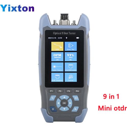 Pro mini OTDR fiber optic reflectometer 980rev, used for 64km fiber optic cable Ethernet tester, with 9 functions VFL OLS OPM