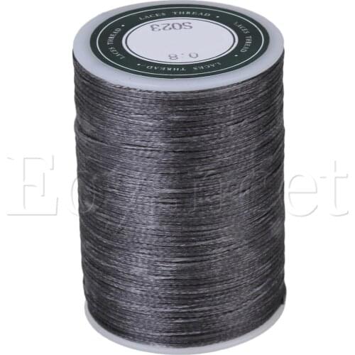78M 0.8MM Stitching Flat Waxed Polyester Cord Leather Sewing Thread Grey