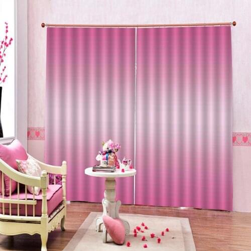 Luxury Blackout 3D Window Curtains For Living Room Bedroom Customized size pink curtains girls curtains