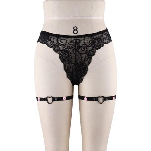 Christmas gifts Black Elastic Harness Bondage Harness Sexy Garter Fetish Leg Stockings Wedding Garter Belt Goth Lingerie Cage