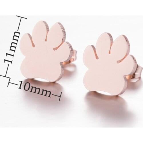 Small Stainless Steel Wolf Claw Earrings Minimalism Female Ear Studs Cat Dog Paw Stud Earring For Women Fashion Jewelry Dropship