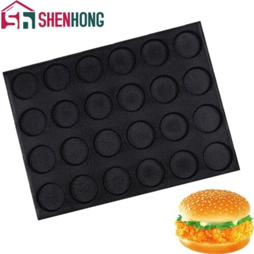 SHENHONG New Arrival Round Shapes Perforated Bread Mold Tart Tray Silicone Glass Fiber Mould Hamburger Loaf Baking Perfored Pan