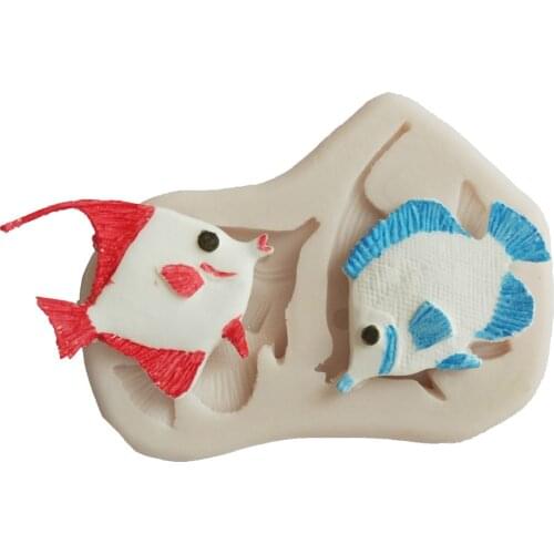 3D Fish Silicone Mold Fondant Cake Decorating Mould Kitchen Accessories soap molds baking mold