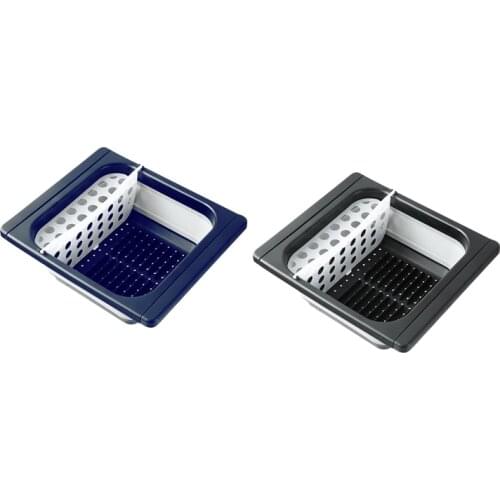 HOT Practical Folding Dishes Filter Basket Storage Box Drainer Bowl Tableware Plate Adjustable Tableware Drain Rack