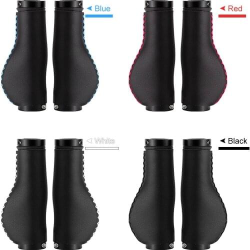 1 Pair Bicycle Grips PU Leather MTB Cycling Hand Rest Mountain Bike Handlebar Casing Sheath Shock Absorption Riding Equipment