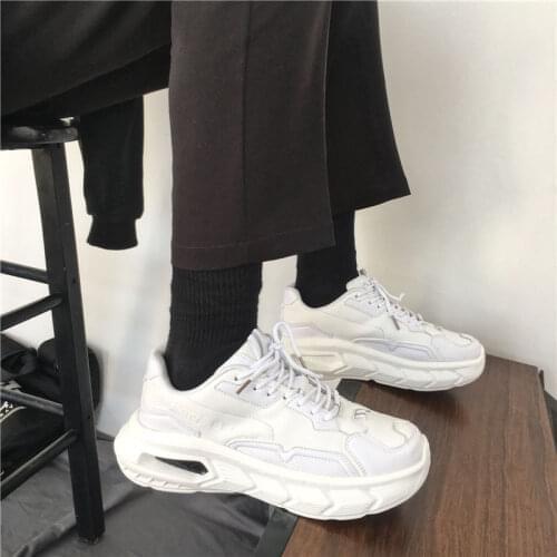Spring 2021 new mesh street shooting Joker reflective Hong Kong style old lady shoes women retro casual white shoes men