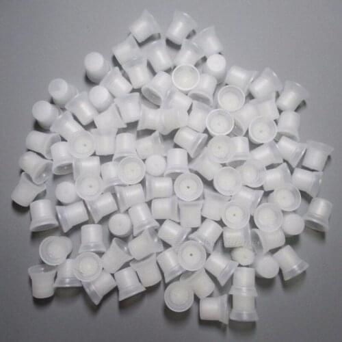 100pcs Microblading Plastic Cup with Cotton Permanent Make up Easy Ring Tattoo Ink Container Cup For The INK Supply