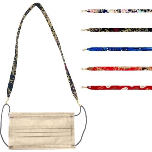 60cm Polyester Printing Face Mask Lanyard Anti Slip Mask Holder Women Neck Chains Holder Anti-lost Portable Eyeglasses Cord Hold