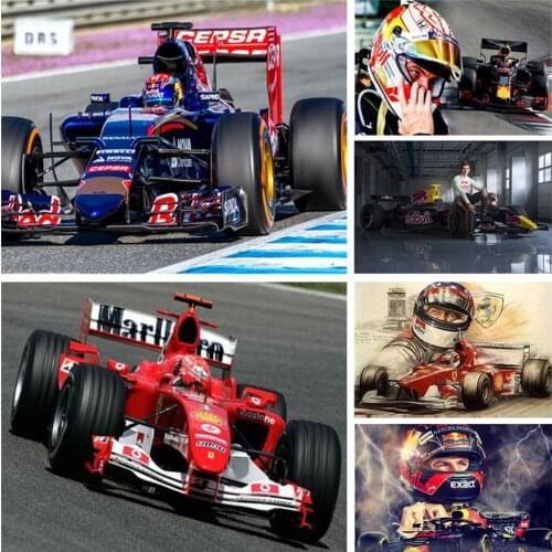 DIY Diamond Embroidery Mosaic F1 Racing Diamond Painting Racing Full 5d Cross Stitch Kits Square/Round Painting Rhinestone Max