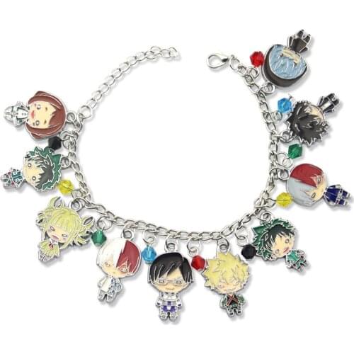 Anime My Hero Academia bracelet Izuku Midoriya pendant Boku no Hiro Asui Tsuyu alloy bracelet Gift Figure toys
