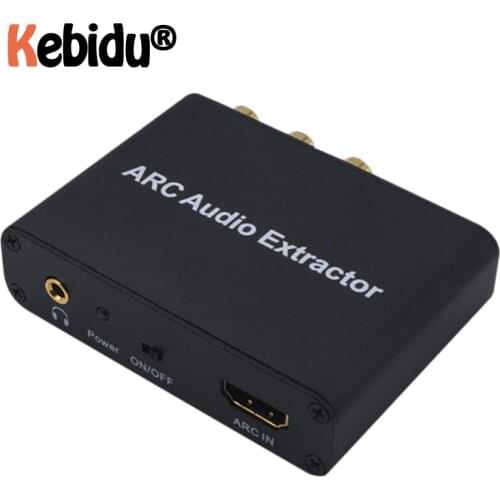 HDMI-compatible ARC Audio Extractor Audio Adapter 3.5mm Stereo Fiber Coaxial Converter For Amplifier Soundbar Speaker HDTV
