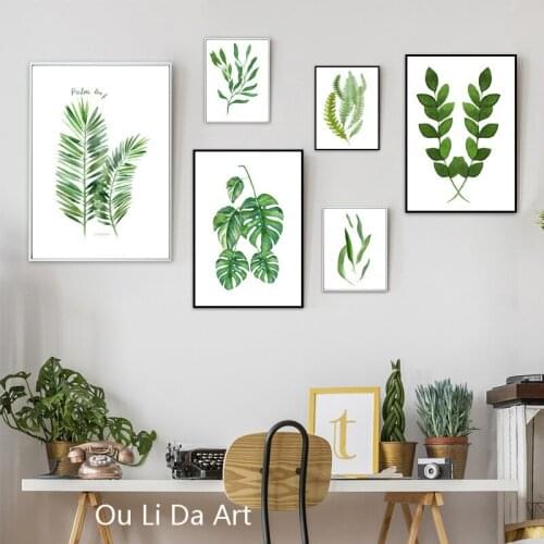 No frame spring green leaf clear cute life canvas printings oil painting printed on canvas home wall art decoration picture