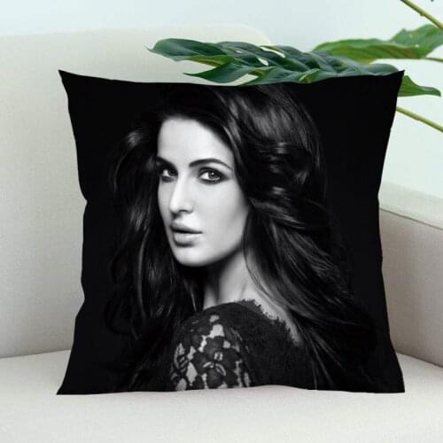Katrina Kaif Pillow Cover Bedroom Home Office Decorative Pillowcase Square Zipper Pillow Cases Satin Soft