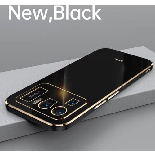 Plating Square Gold Frame Phone Case On For Xiaomi Mi 11 ultra mi11 Xiaomi11 11ultra 5G Luxury Silicone Back Cover