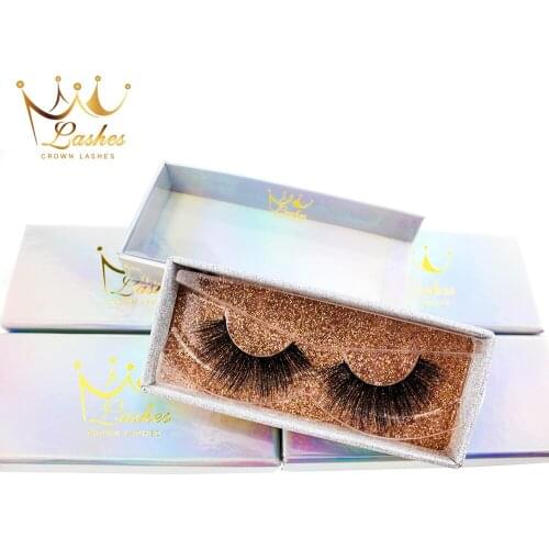 CrownLashes 100% hand made mink false eyelashes custom lables and boxes