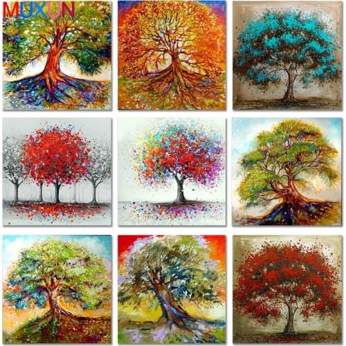 Diy Crystal Color Diamond Embroidery Tree Full Diamond Painting Tree Diamond Mosaic Paintings Cartoon Gift Home Decortion Er040